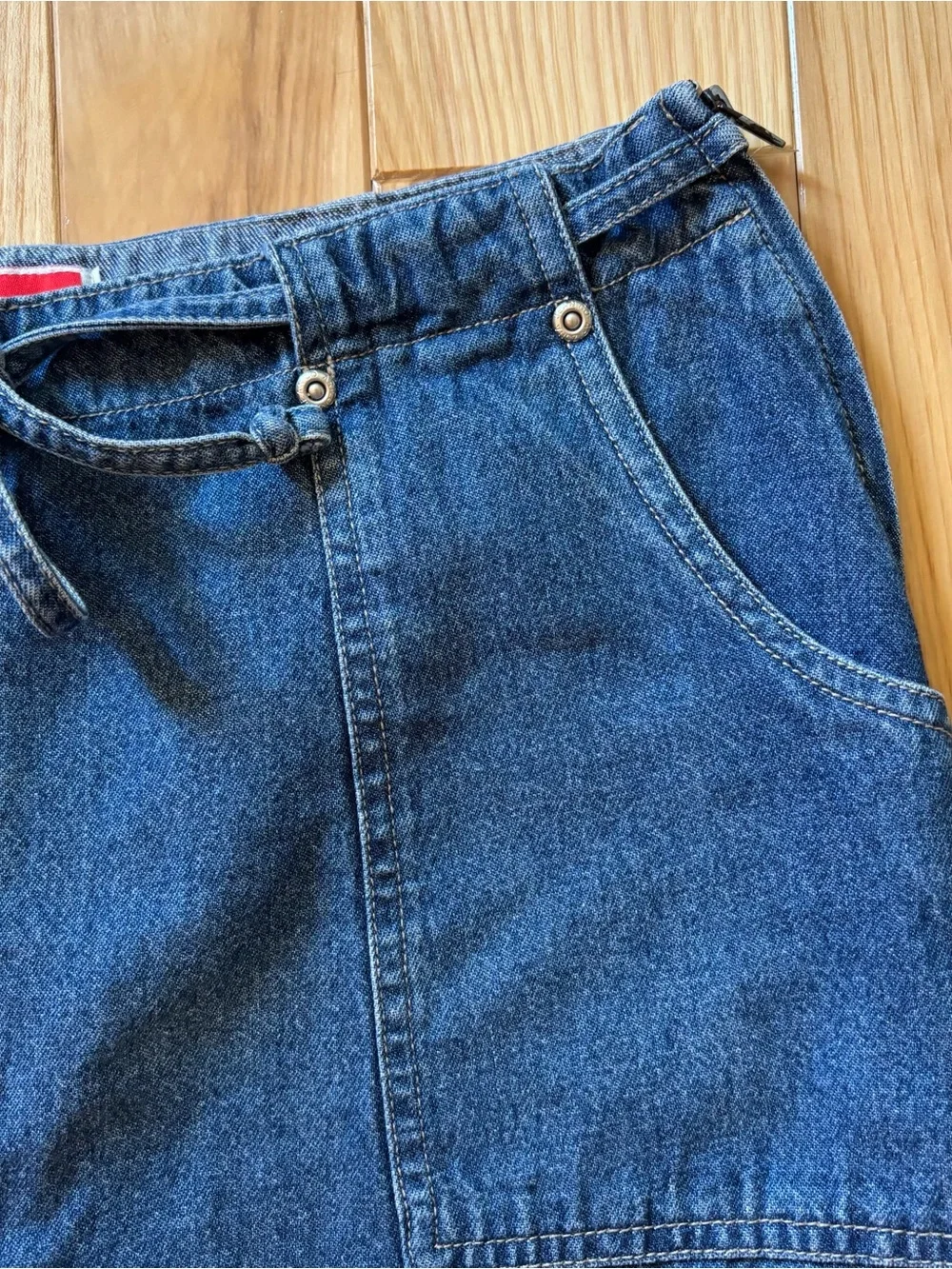 Vintage 90’s Arizona Jeans Denim Mini Skirt Skort Built In Shorts